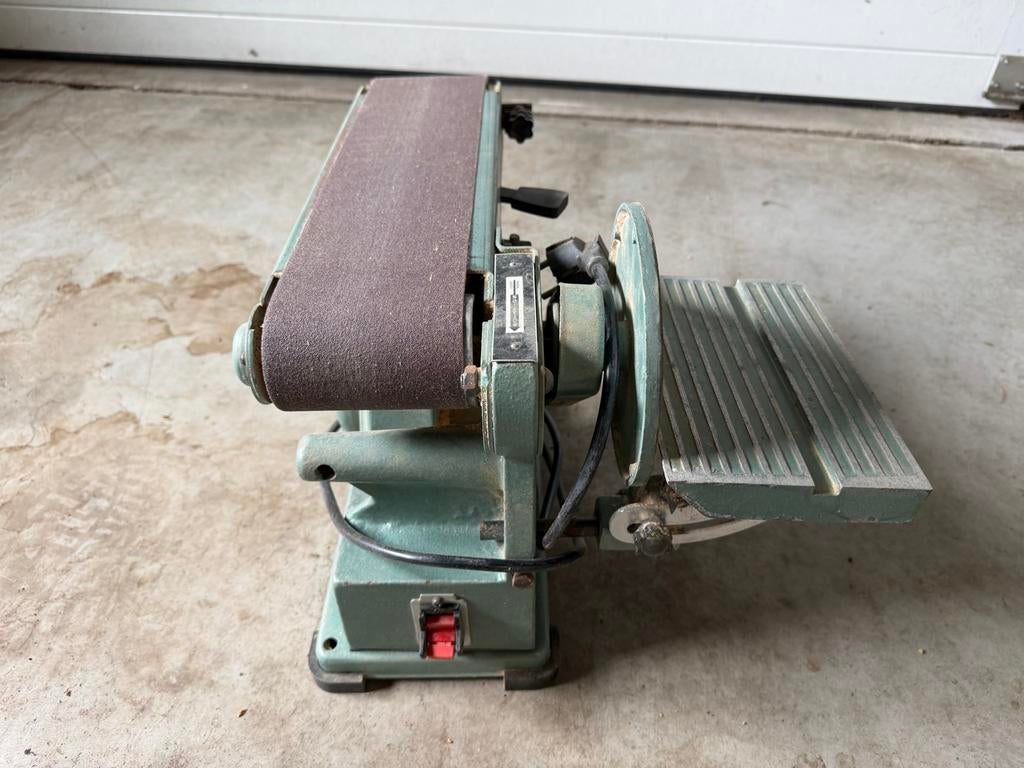 Bandschuurmachine met schijfschuurder - Model MM 491, Ophalen, Gebruikt, 600 tot 1200 watt, Bandschuurmachine