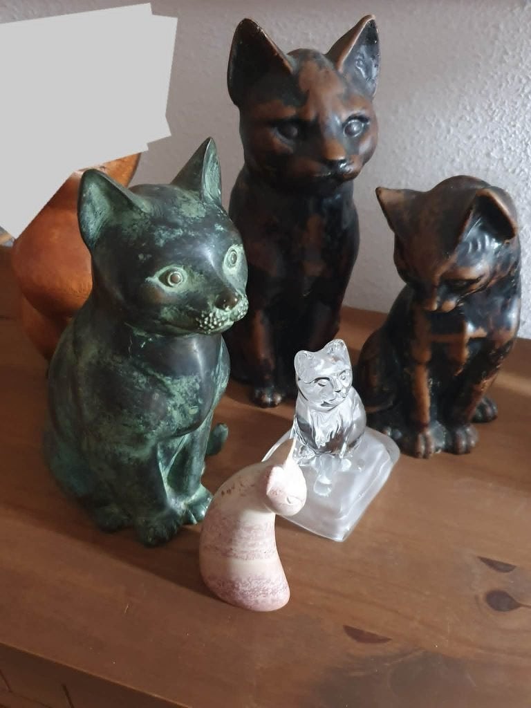 5 katten beeldjes, Antiek en Kunst, Ophalen of Verzenden, Overige materialen, Beeld, Overige onderwerpen