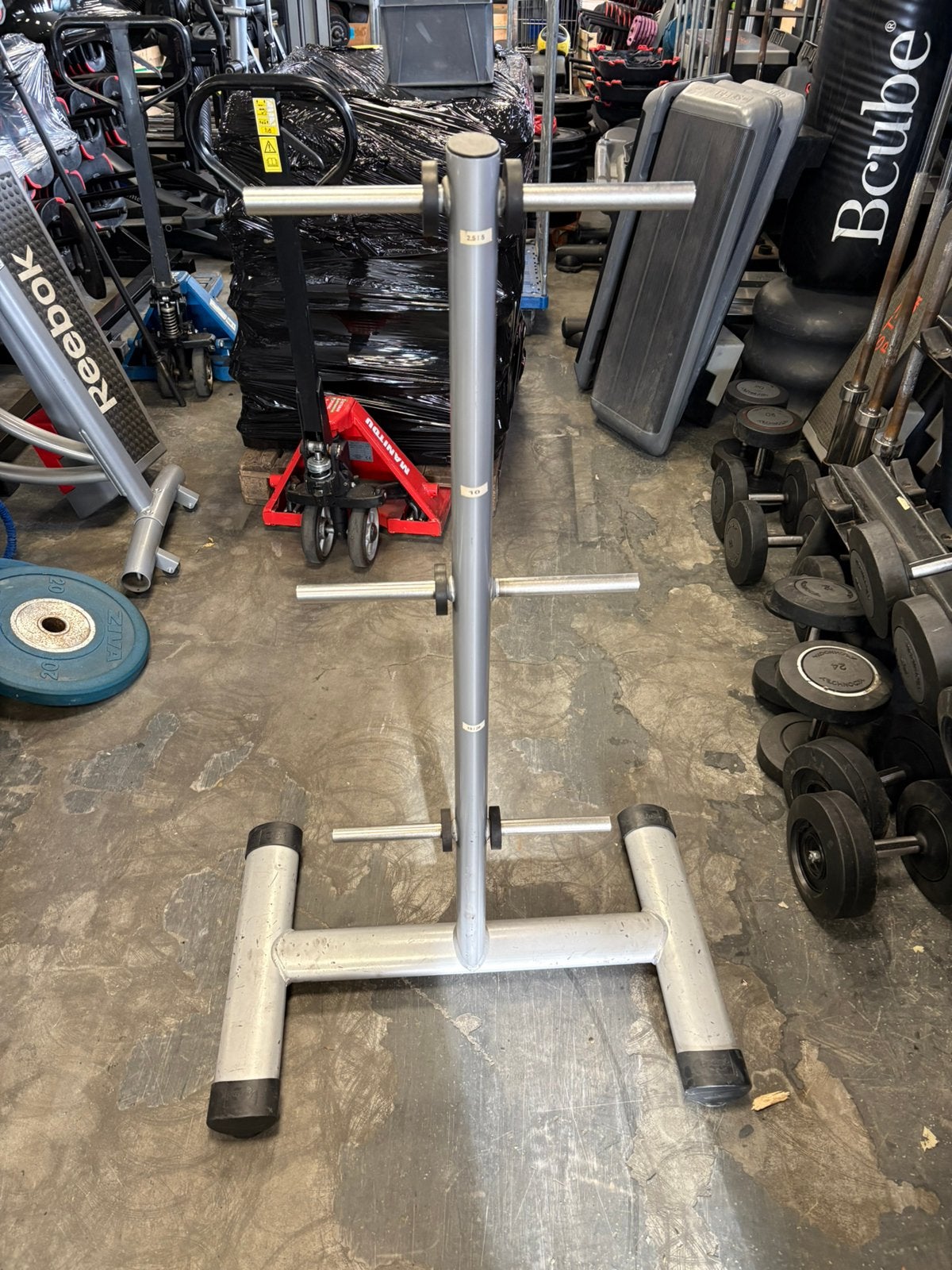 Gym 80 halter schijven rek, Ophalen, Halterschijven, Gebruikt, Rek