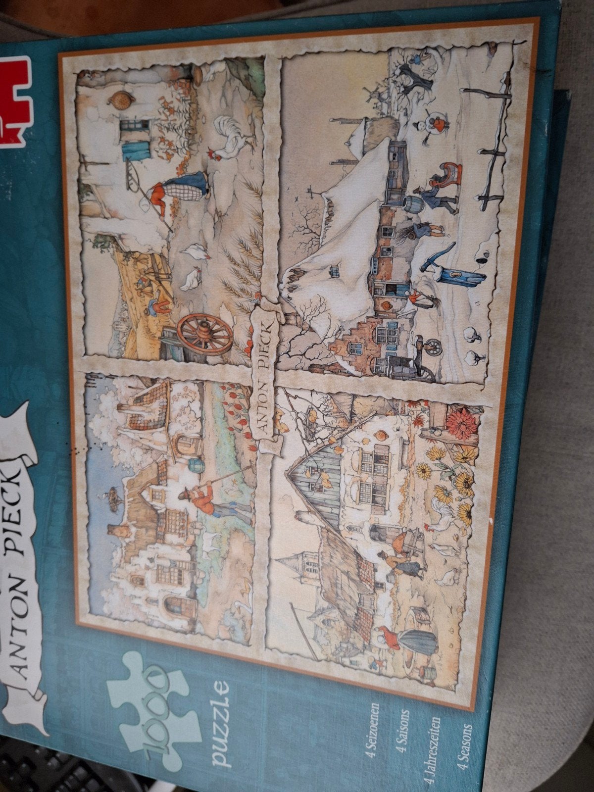 anton pieck puzzel , 4 seizoenen, Ophalen, 500 t/m 1500 stukjes, Zo goed als nieuw