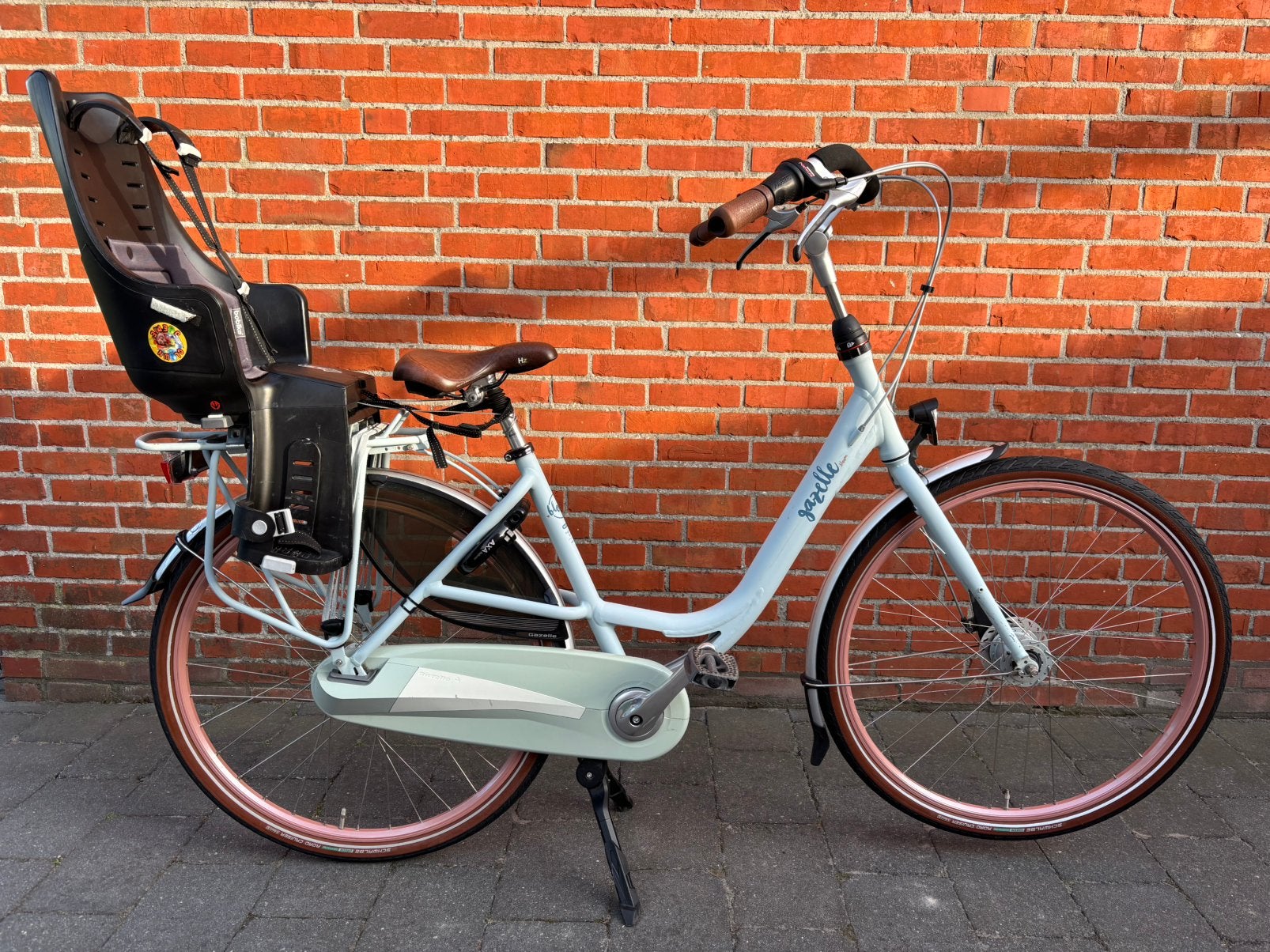 Zeer nette moederfiets Gazelle Bloom met Bobike achterzitje, Fietsen en Brommers, Fietsen | Dames | Moederfietsen, Zo goed als nieuw
