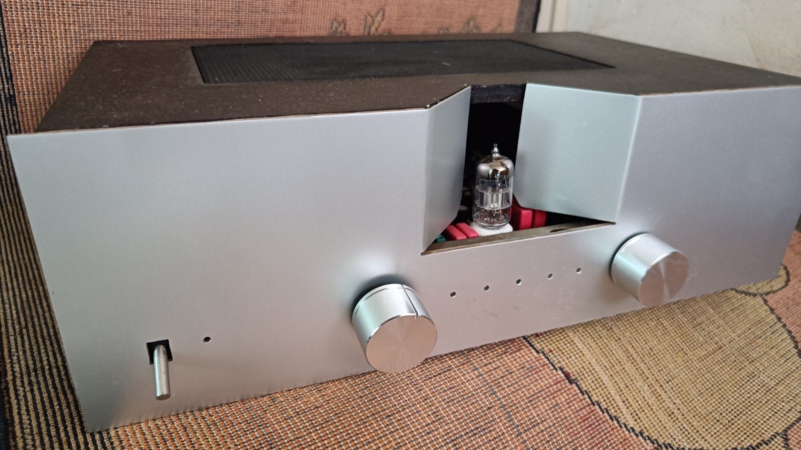 Zelfbouw versterker met 6n11j als voorversterker, Ophalen of Verzenden, Stereo, Minder dan 60 watt, Overige merken