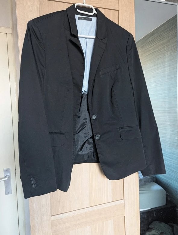 Zwarte blazer, Verzenden, Zwart, Maat 42/44 (L), Zo goed als nieuw
