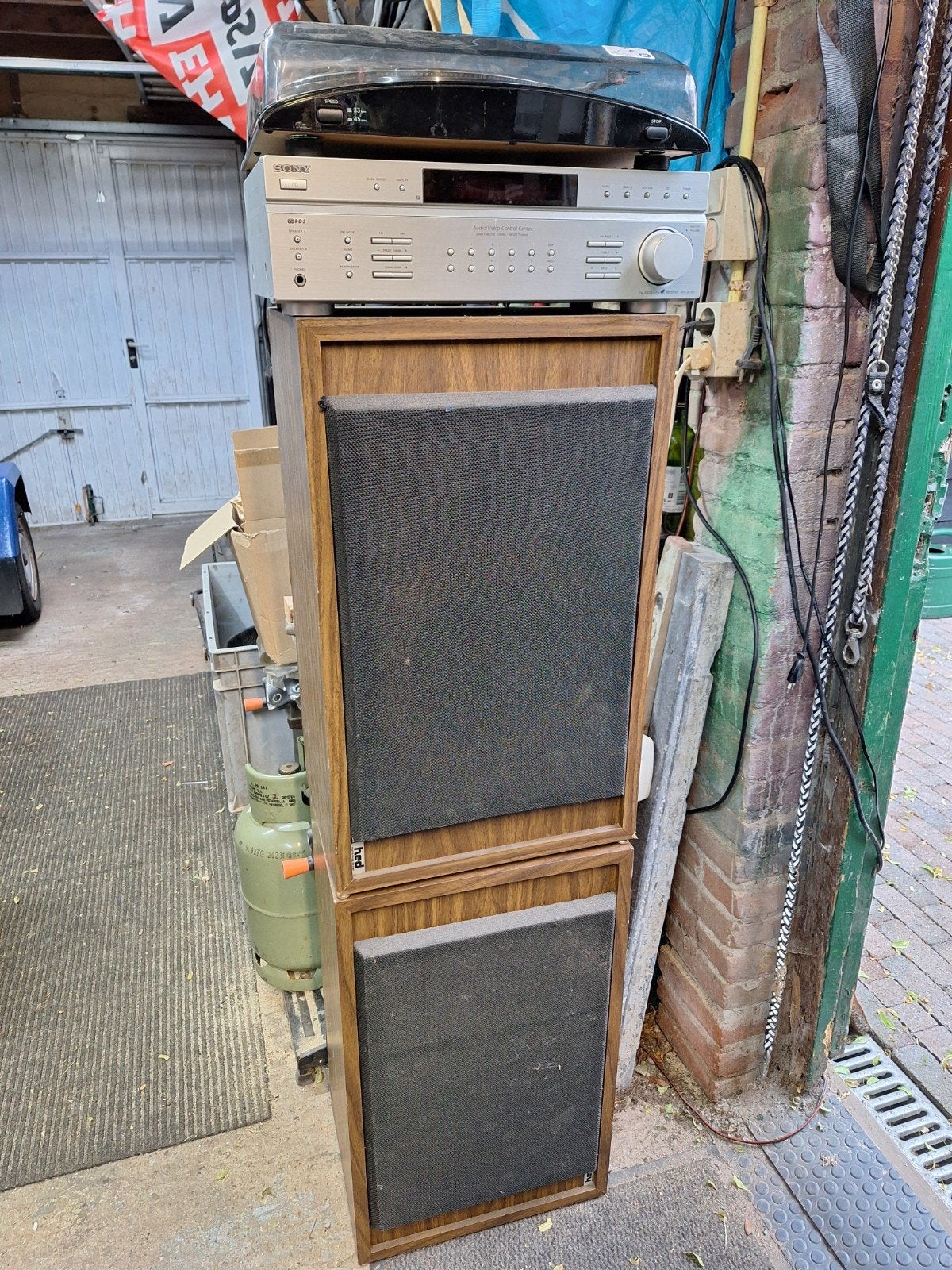 Vintage Sony versterker, ION platenspeler, CerwinVega boxen, Audio, Tv en Foto, Luidsprekers, Gebruikt, Complete surroundset, 60 tot 120 watt