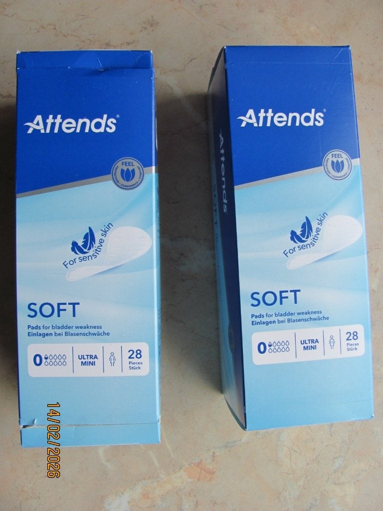 NIEUW 2x verpakking ATTENDS Soft ULTRA MINI incontinentie 49, Diversen, Verpleegmiddelen, Ophalen of Verzenden, Nieuw