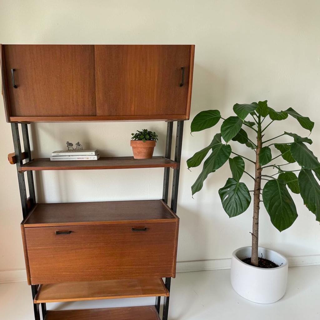 Vintage modulaire Wandsysteem Simpla Lux | teak | jaren 60, Ophalen, 250 tot 300 cm, Simpla lux, Teakhout