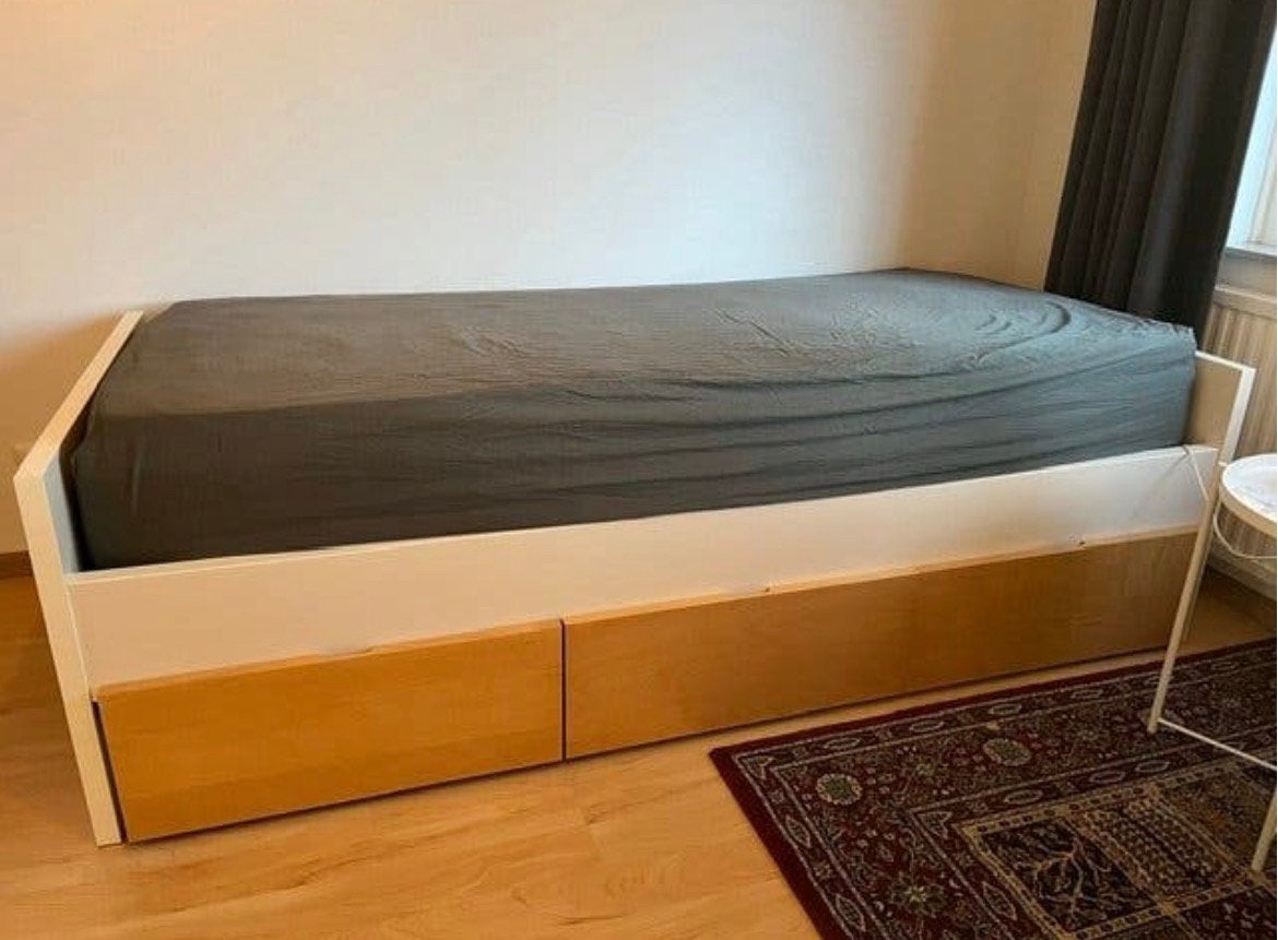 Ikea bed met lades, Ophalen, Gebruikt, 90 cm, Eenpersoons