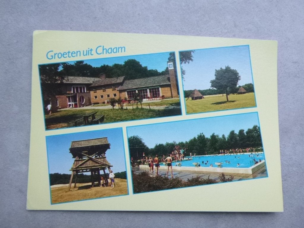 Chaam, groeten uit/zwembad 1989, Verzenden, 1980 tot heden, Gelopen