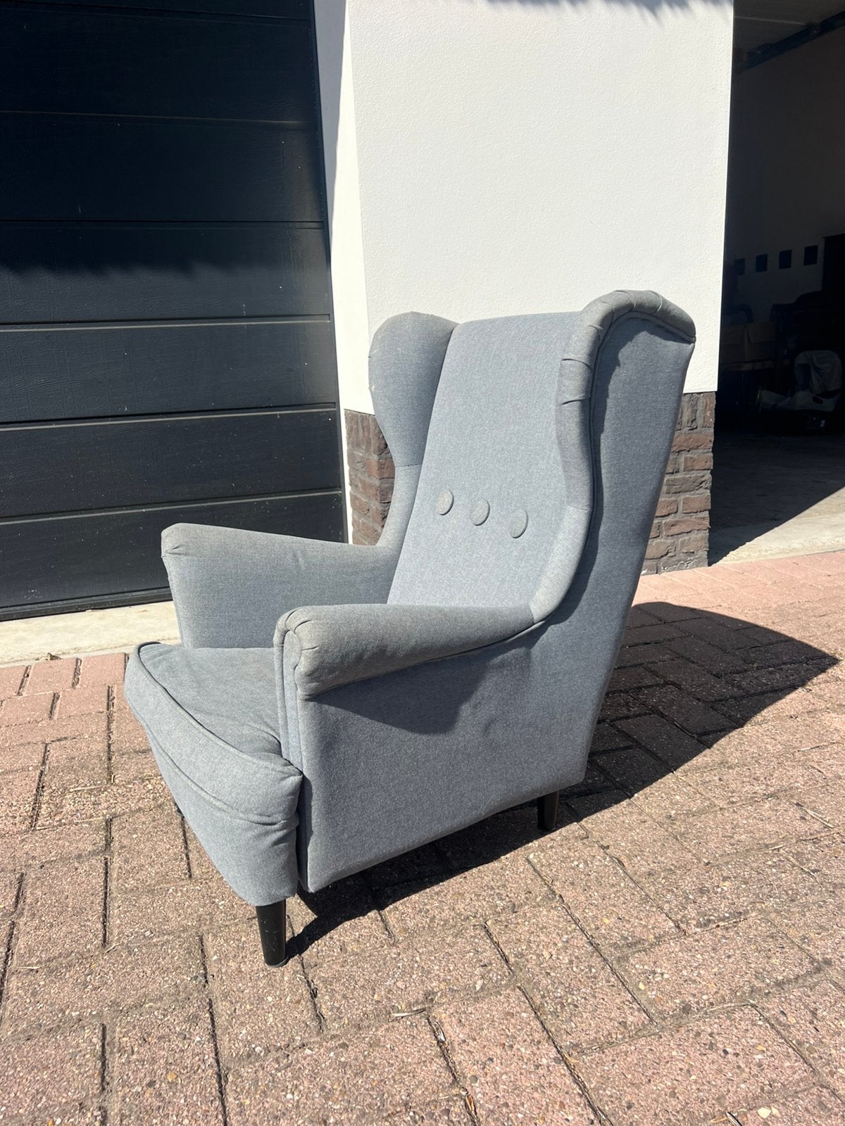Ikea strandmon kinder faiteuil grijs, Ophalen, Gebruikt, Minder dan 75 cm, 50 tot 75 cm