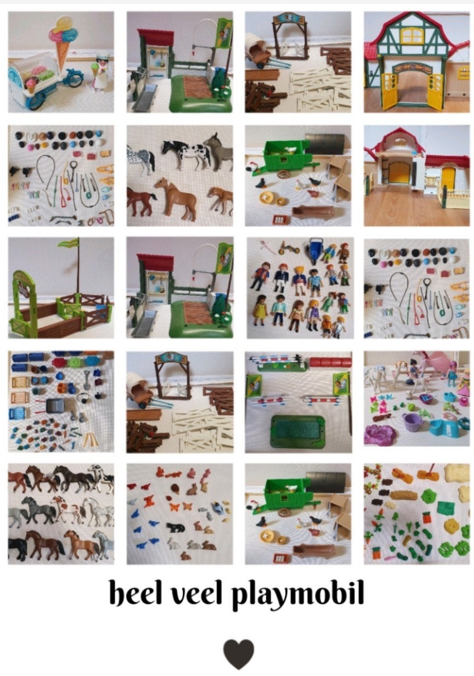 Playmobil paarden, manege en veel meer €65,-, Complete set, Overige typen, Ophalen of Verzenden, Zo goed als nieuw