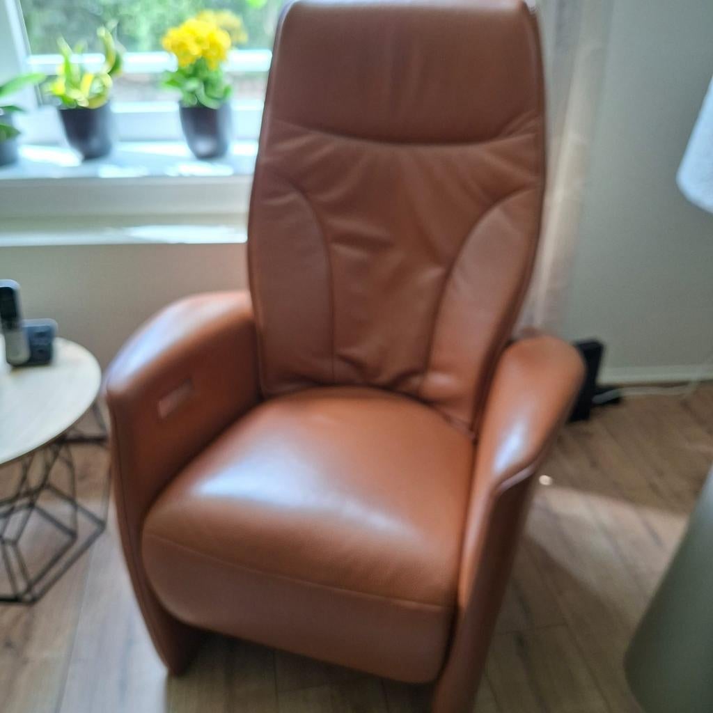 Leren relex fauteuil, Ophalen, 75 tot 100 cm, 50 tot 75 cm