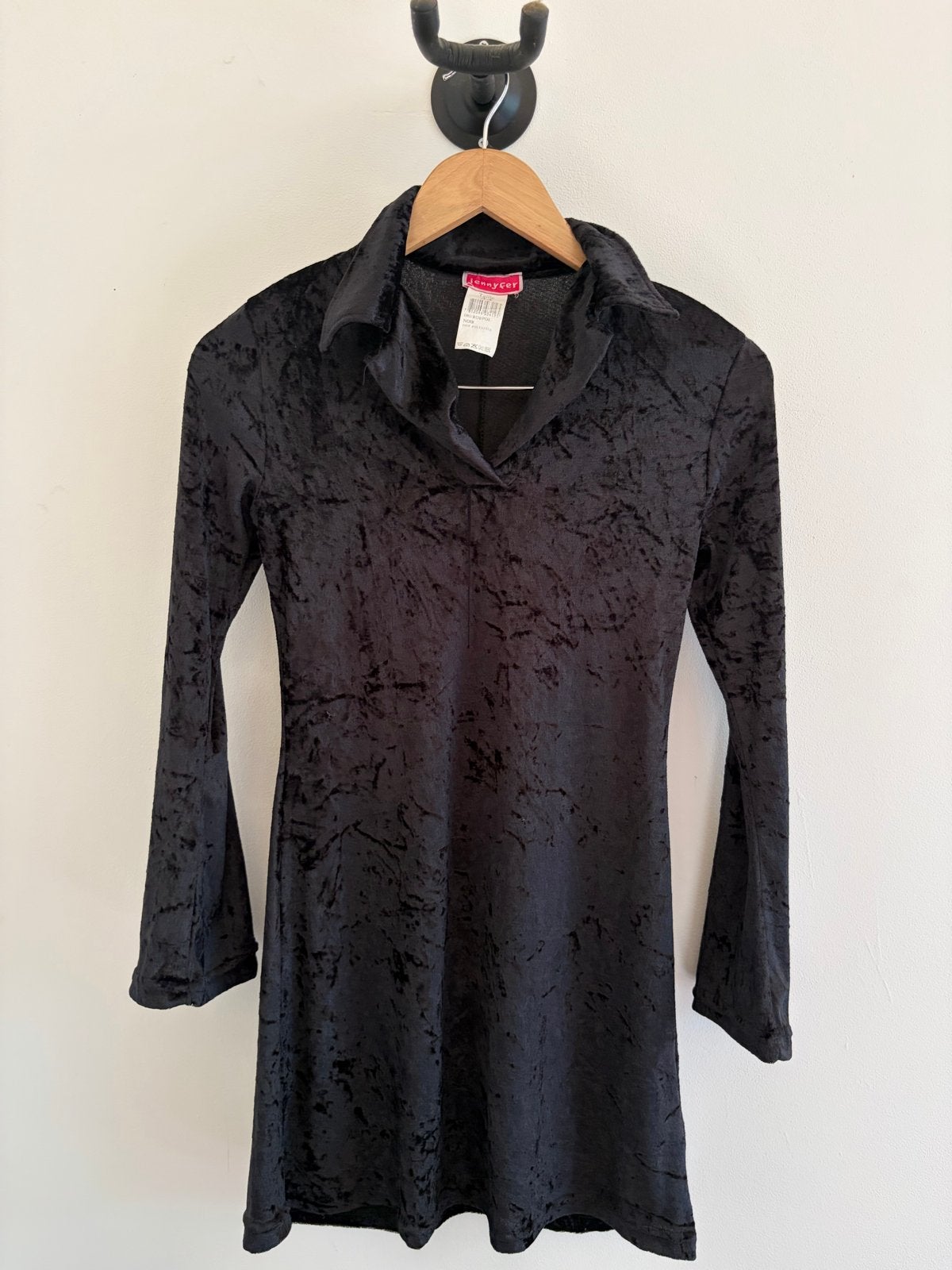 Zwart fluwelen jurkje - Jennyfer - Maat XS, Zwart, Ophalen of Verzenden, Zo goed als nieuw, Maat 34 (XS) of kleiner