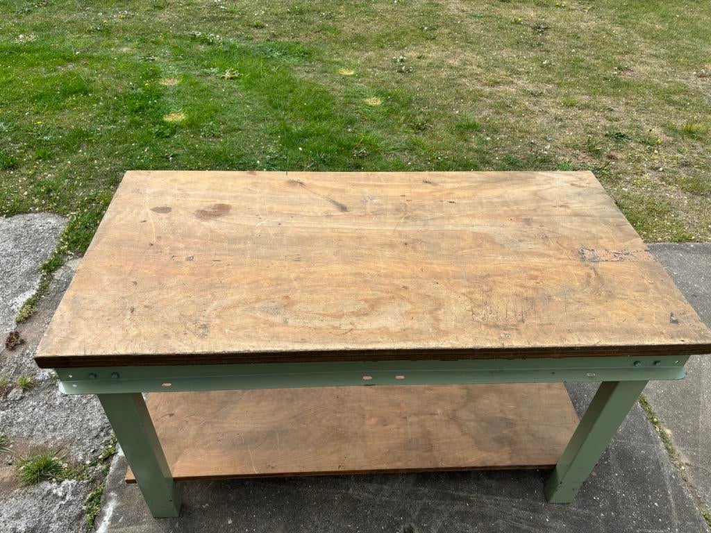 Stevige werkbank met opbergplank, Ophalen, Gebruikt, 120 tot 170 cm