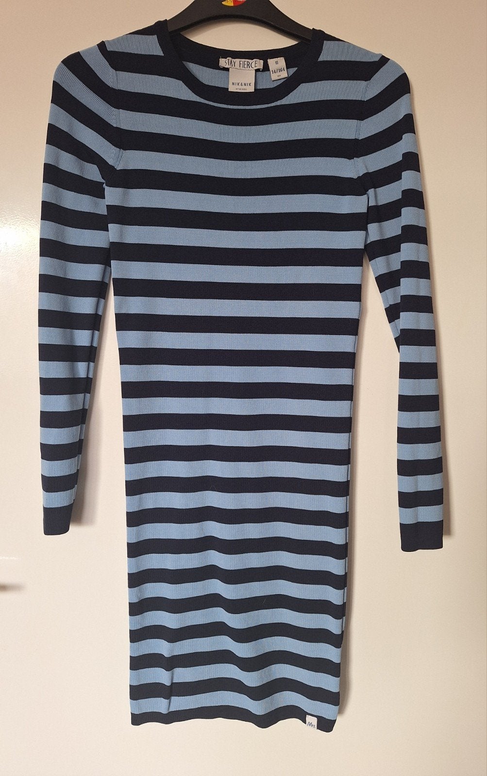 nik&nik jurkje blauw mt 14 164, Ophalen of Verzenden, Zo goed als nieuw, Meisje, Jurk of Rok