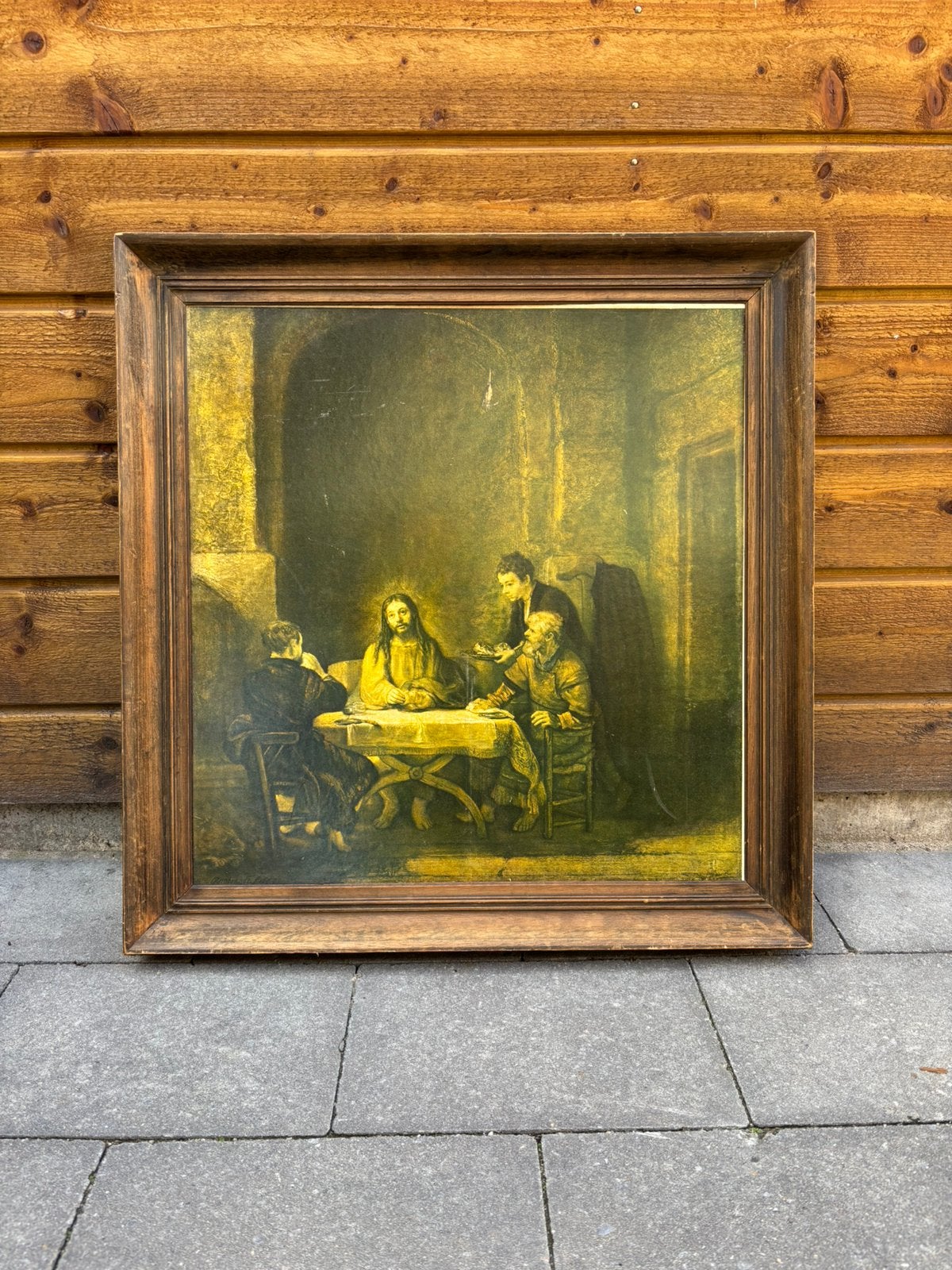 Reproductie De maaltijd te Emmaus van Rembrandt van Rijn 009, Antiek en Kunst, Ophalen of Verzenden
