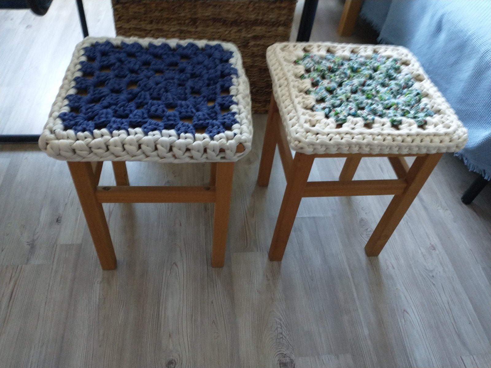 Ikea Oddvar krukjes incl Spaghetti hoesjes 2 stuks, Ophalen, Hout