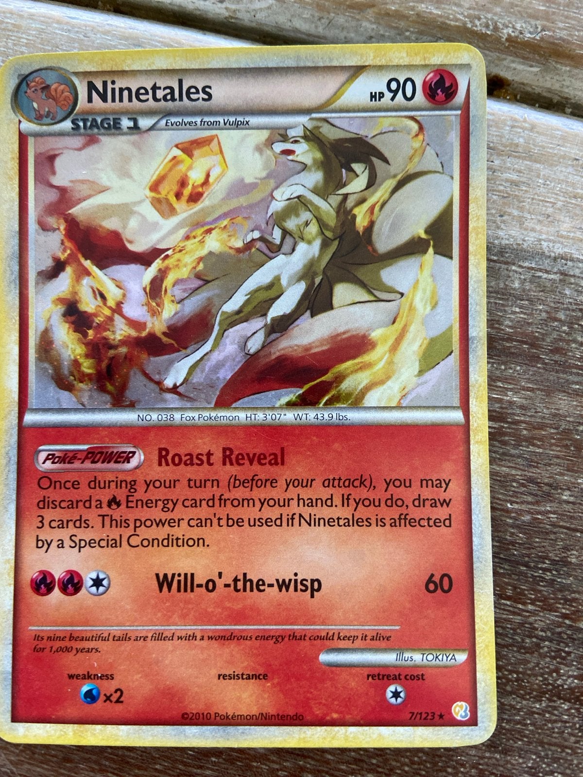 Ninetales Pokémon Kaart (2010) - Stage 1, HP 90, Ophalen of Verzenden, Gebruikt, Losse kaart