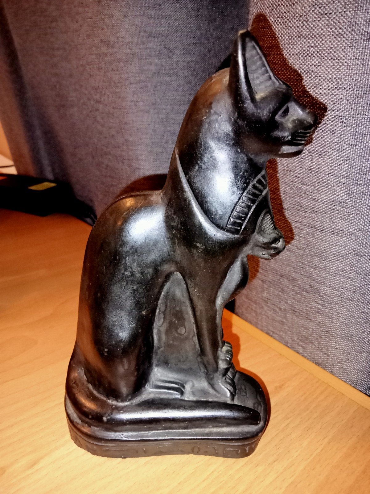 Mooi zwaar vintage beeld van de Egyptische godin Bastet., Ophalen of Verzenden, Zo goed als nieuw, Dier