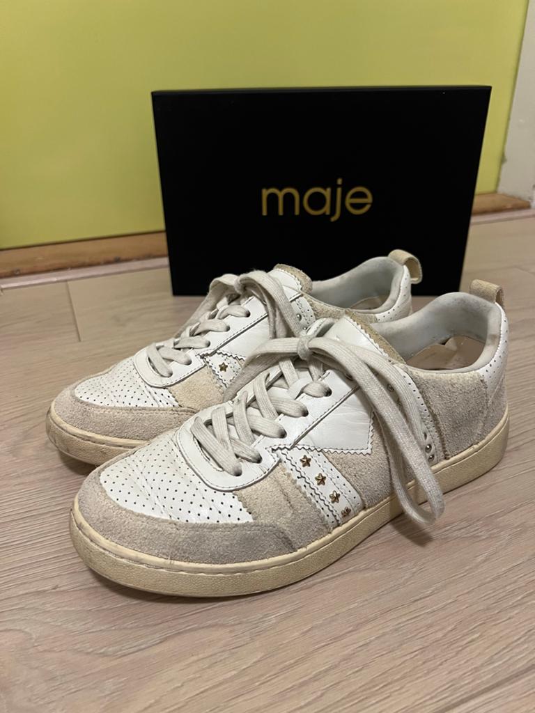 Maje damessneakers - Maat 38 - Wit, Wit, Ophalen of Verzenden, Sneakers of Gympen, Gedragen
