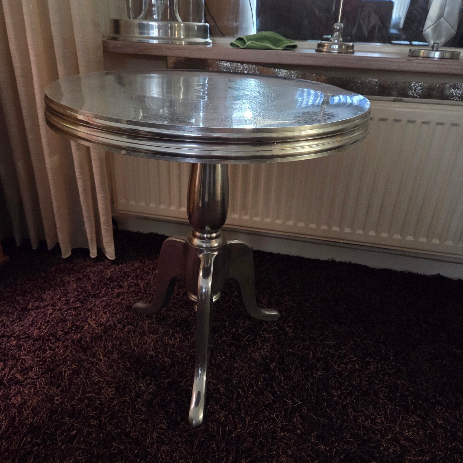 Riviera Maison bijzettafel xxl, Huis en Inrichting, Tafels | Bijzettafels, 45 tot 60 cm, Minder dan 55 cm, Gebruikt, Metaal of Aluminium
