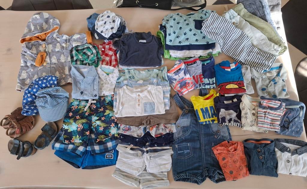 Groot zomerkledingpakket jongen maat 68 (40+ stuks), Ophalen of Verzenden, Gebruikt, Jongetje, Setje