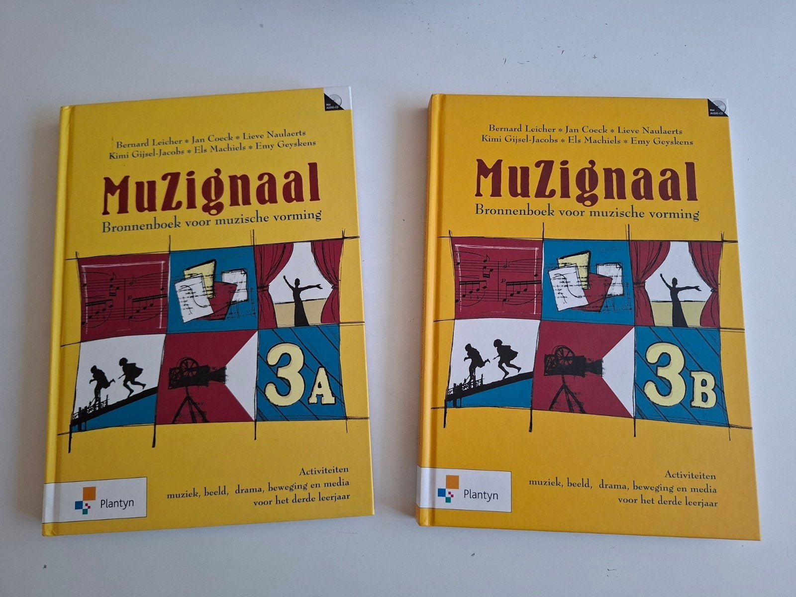 Muzignaal 3A & 3B Bronnenboek voor muzische vorming + CD's, Ophalen of Verzenden, Zo goed als nieuw, Overige niveaus, Bernard Leicher, Jan Coeck, Lieve Naulaerts