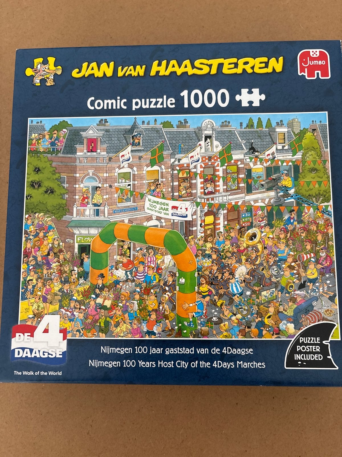 Jan van Haasteren Comic Puzzel 1000 stukjes - 4Daagse, Ophalen of Verzenden, 500 t/m 1500 stukjes, Gebruikt, Legpuzzel