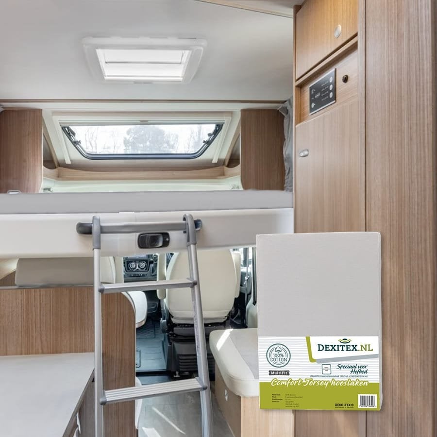 Jersey hoeslaken hefbed wit,lichtgrijs of antraciet Lichtgri, Caravans en Kamperen, Camper-accessoires, Niet ingevuld, Niet ingevuld