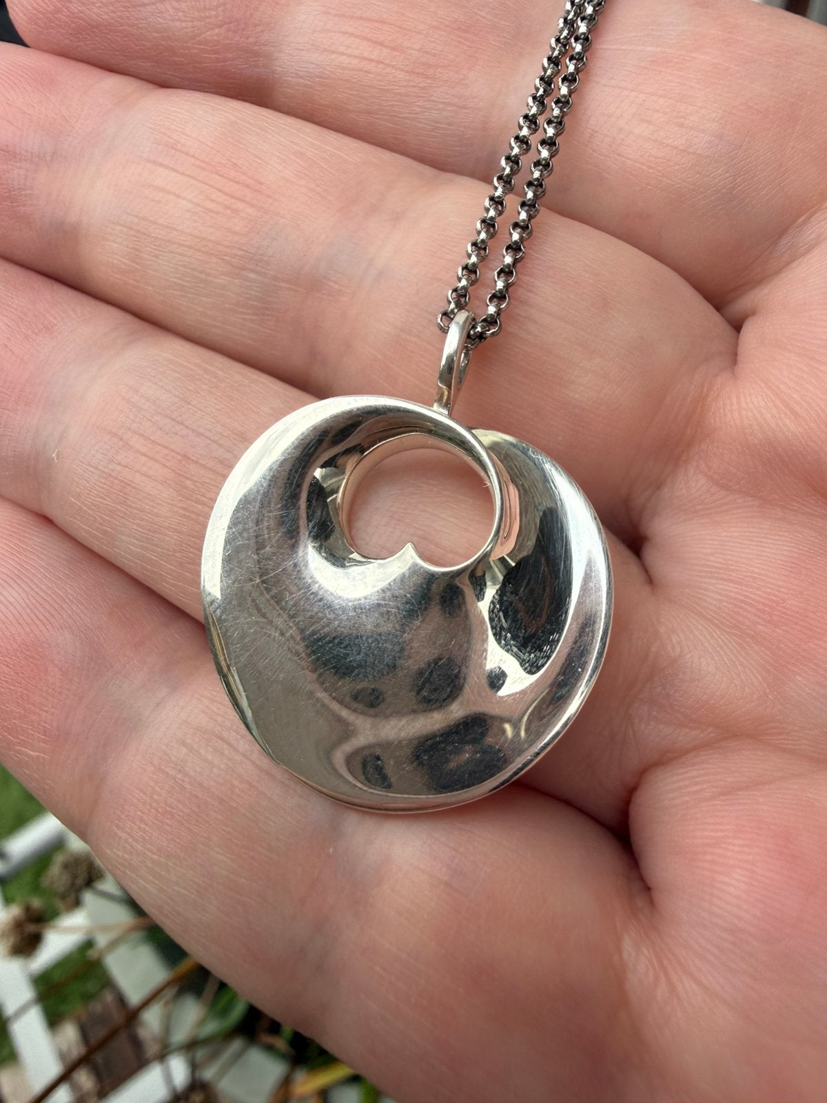 H345/ Prachtige Zilveren GEORG JENSEN ketting TORUN, Gebruikt, Verzenden, X, Zilver