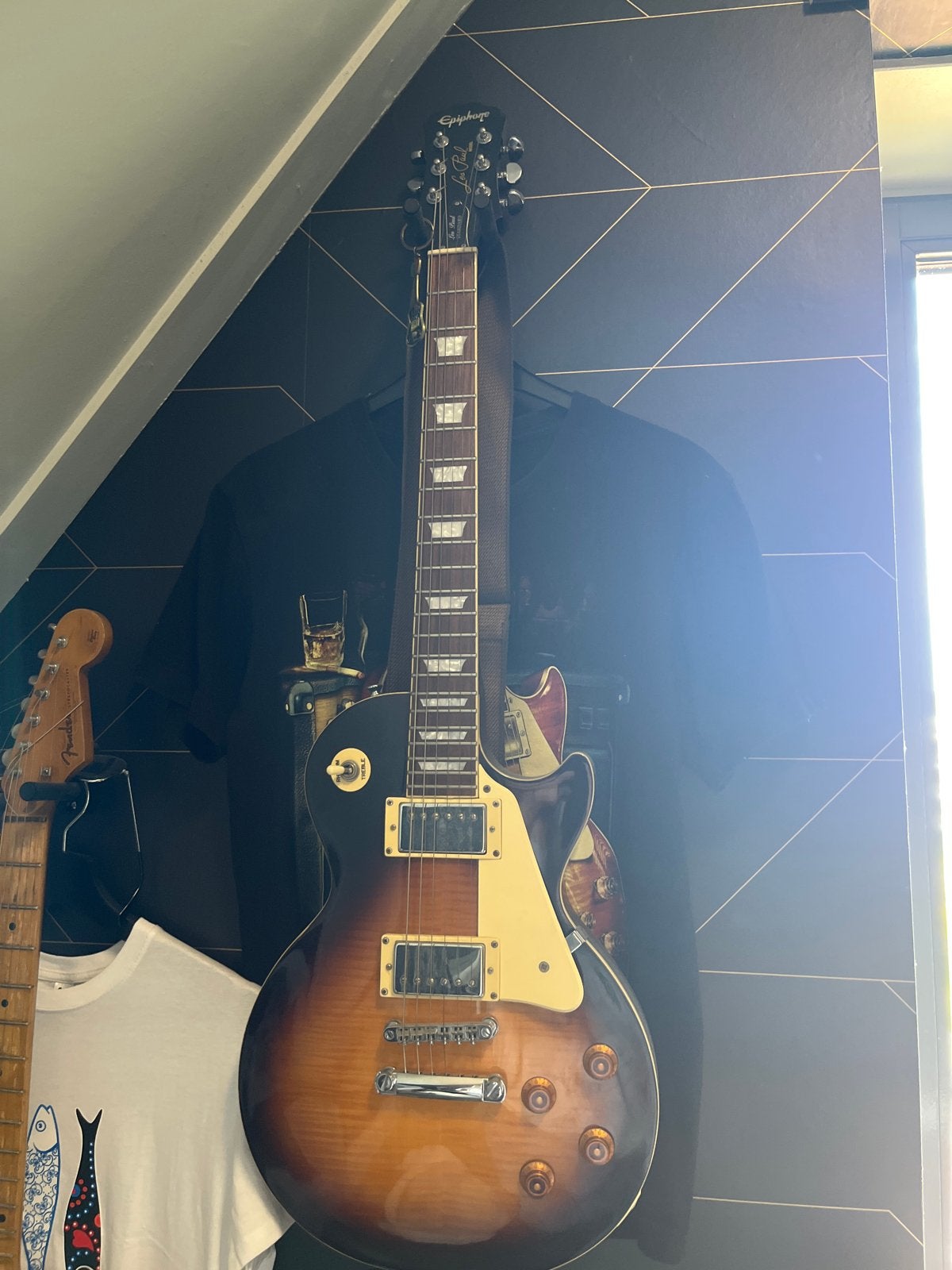 Epiphone Les Paul Standard Sunburst Elektrische Gitaar, Ophalen, Gebruikt, Solid body, Epiphone
