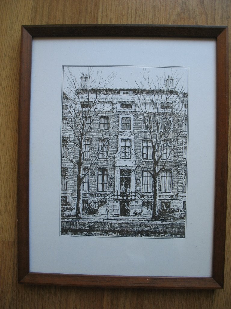 Tekening Amsterdam van Charles Louis( Maart 1979), Antiek en Kunst, Kunst | Tekeningen en Foto's, Ophalen of Verzenden, Tekening