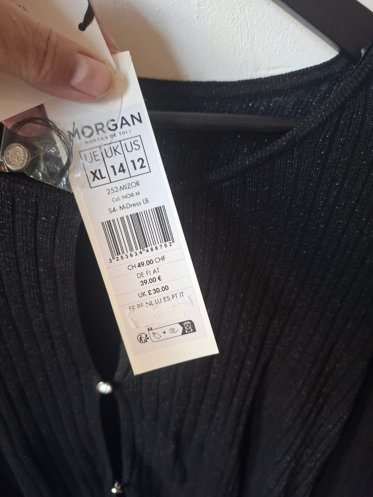 Morgan vestje zwart met subtiele glitter maat XL/40, Zwart, Maat 46/48 (XL) of groter, Nieuw, Nvt