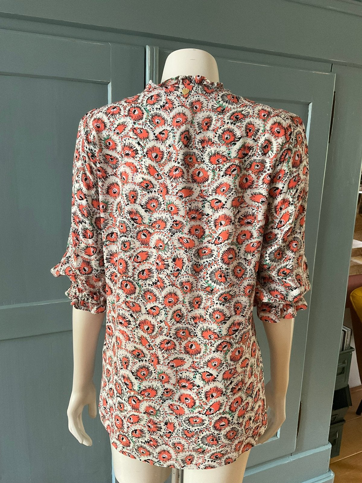 Fabienne Chapot blouse mt. 36 / S met leuke print, Meerkleurig, Ophalen of Verzenden, Zo goed als nieuw, Fabienne Chapot