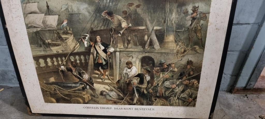 Historische Schoolplaten: Tromp, Willem IV, Cornelis Tromp, Ophalen of Verzenden, Geschiedenis