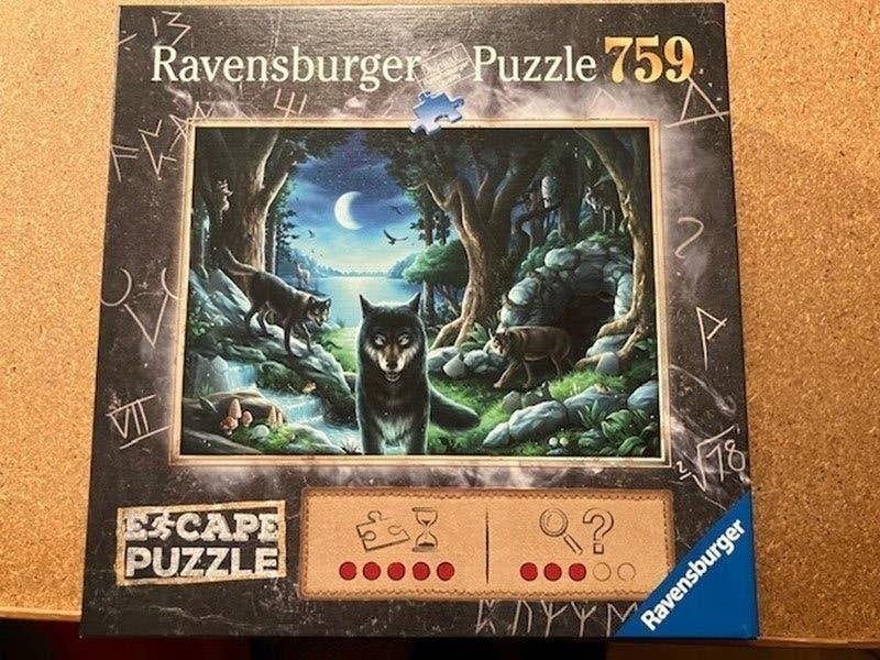 Escape Puzzel "De vloek van de wolven" (Curse of the Wolves), Ophalen of Verzenden, 500 t/m 1500 stukjes, Zo goed als nieuw, Legpuzzel