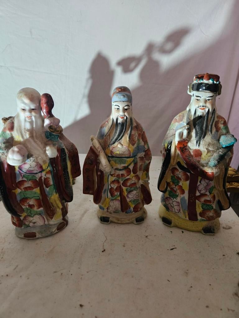 Set van 3 Chinese Wijzen Beeldjes - Fu Lu Shou, Ophalen of Verzenden