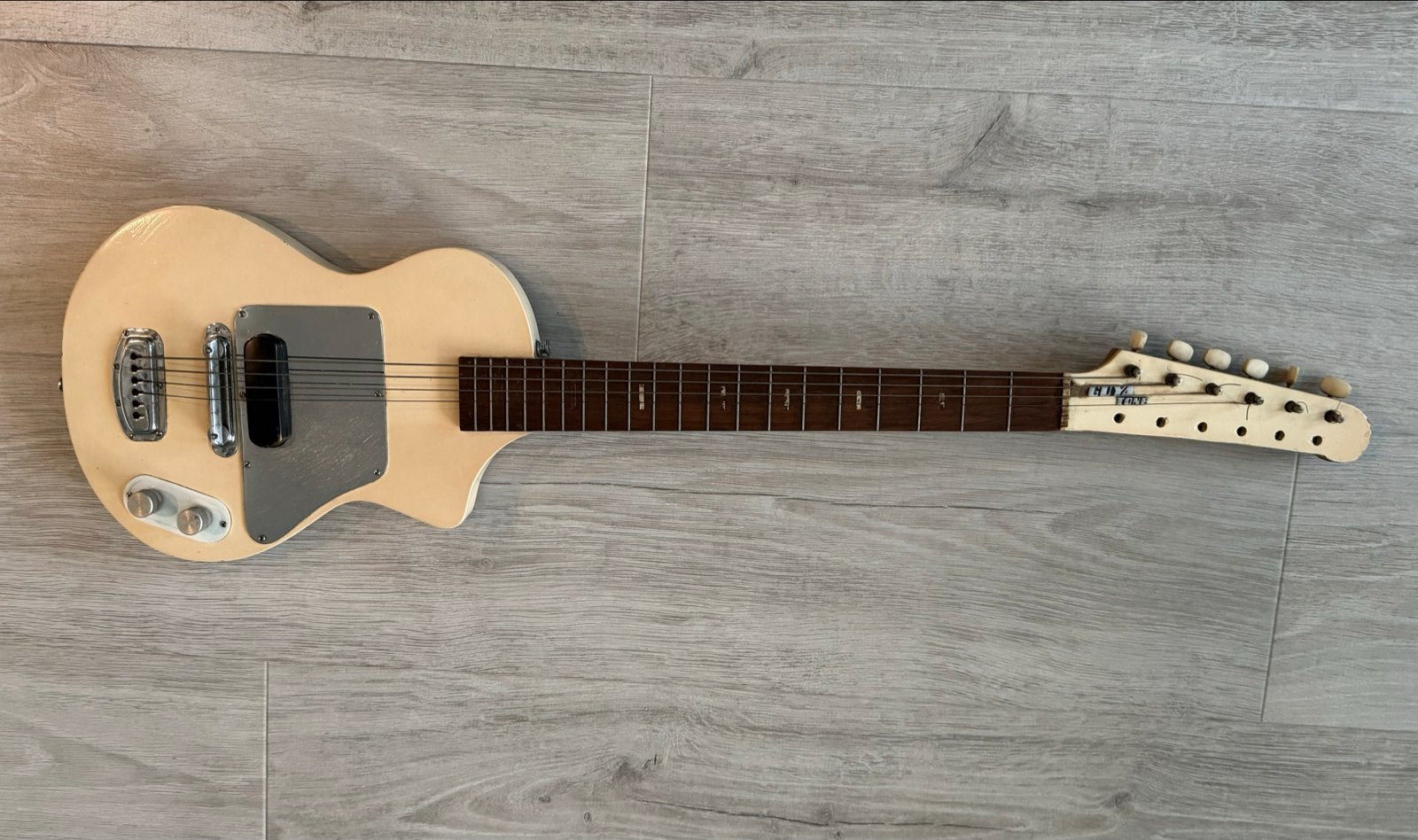 Vintage Guyatone LG-50 elektrische gitaar, Ophalen, Gebruikt, Solid body, Overige merken