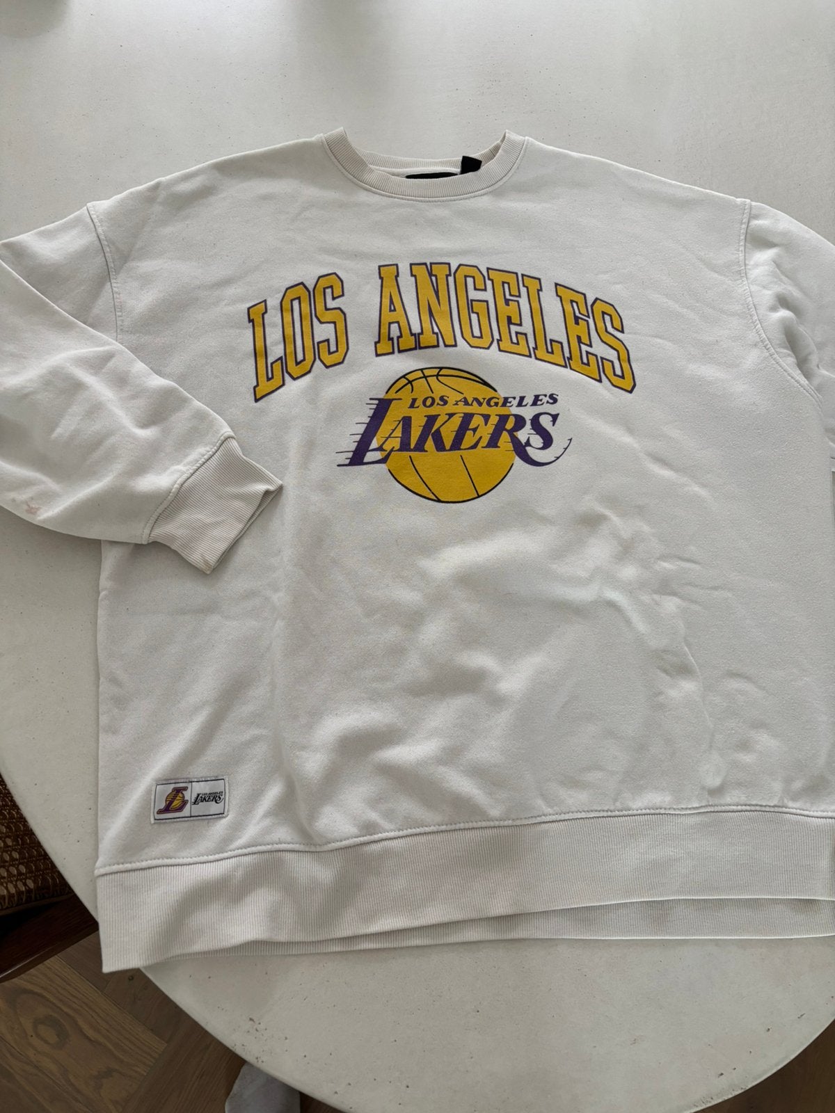 Vintage LA Lakers trui NBA Maat M wit/beide, Kleding | Heren, Ophalen of Verzenden, Zo goed als nieuw, Maat 48/50 (M), Wit