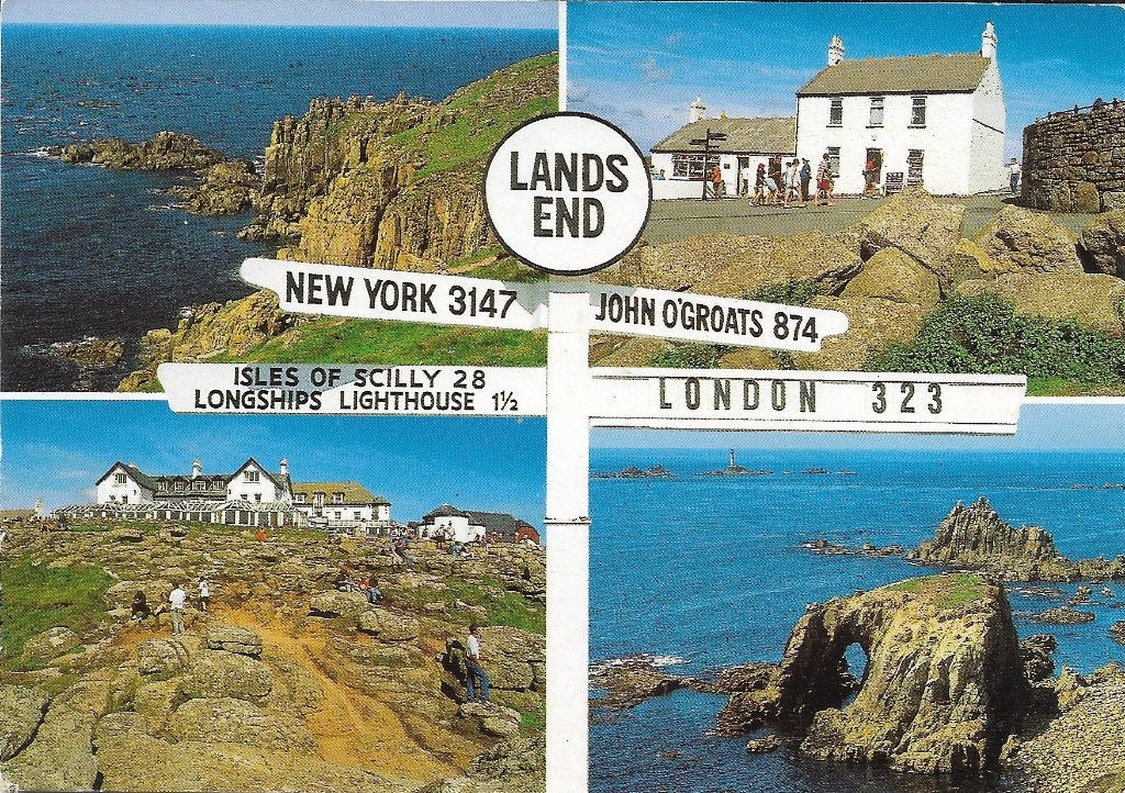 Ansichtkaart  	Lands End (Engeland)	4-luik, Verzenden, 1980 tot heden, Gelopen, Engeland