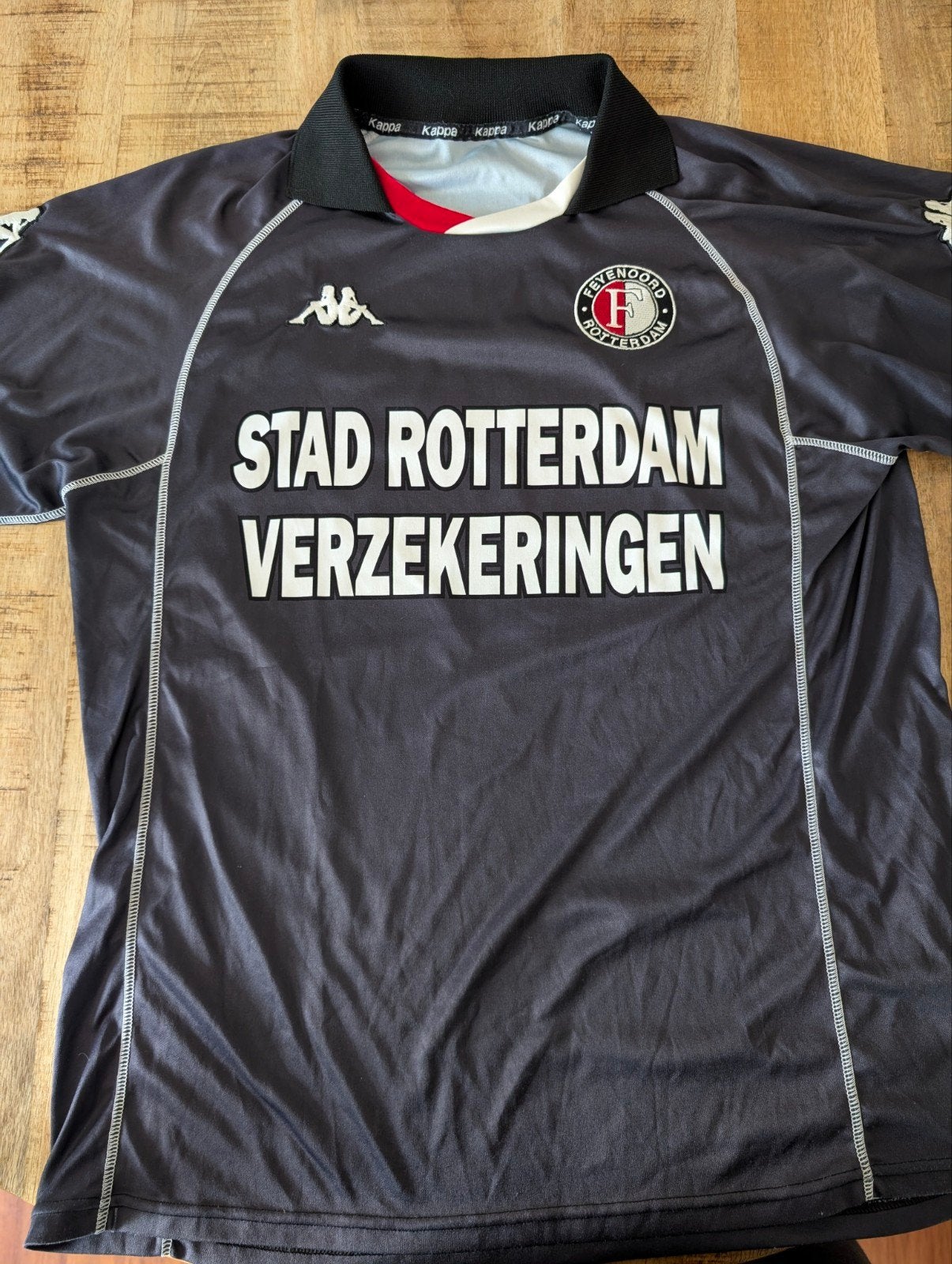 Feyenoord uitshirt 2001-2002 XL - Kappa - Bosvelt, Kappa, Zwart, Maat 56/58 (XL), Ophalen of Verzenden