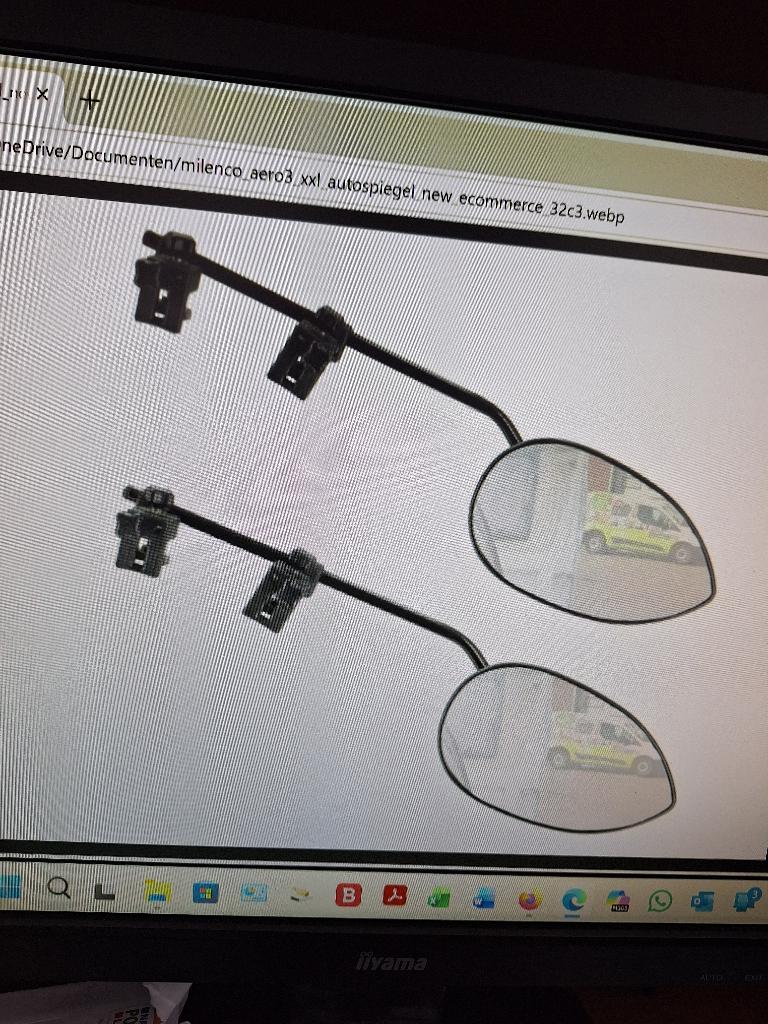 milenco aero 3 xxl spiegels, Ophalen, Zo goed als nieuw
