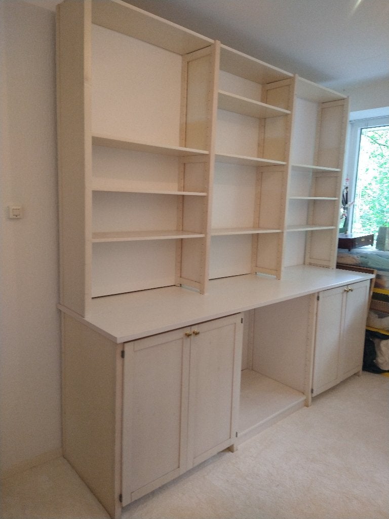 Witte vintage Lundia kast met opbouw inclusief lades, Ophalen, Gebruikt