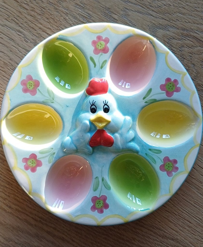 Vintage eierschaal, Gebruikt, Overige merken, Keramiek, Vintage