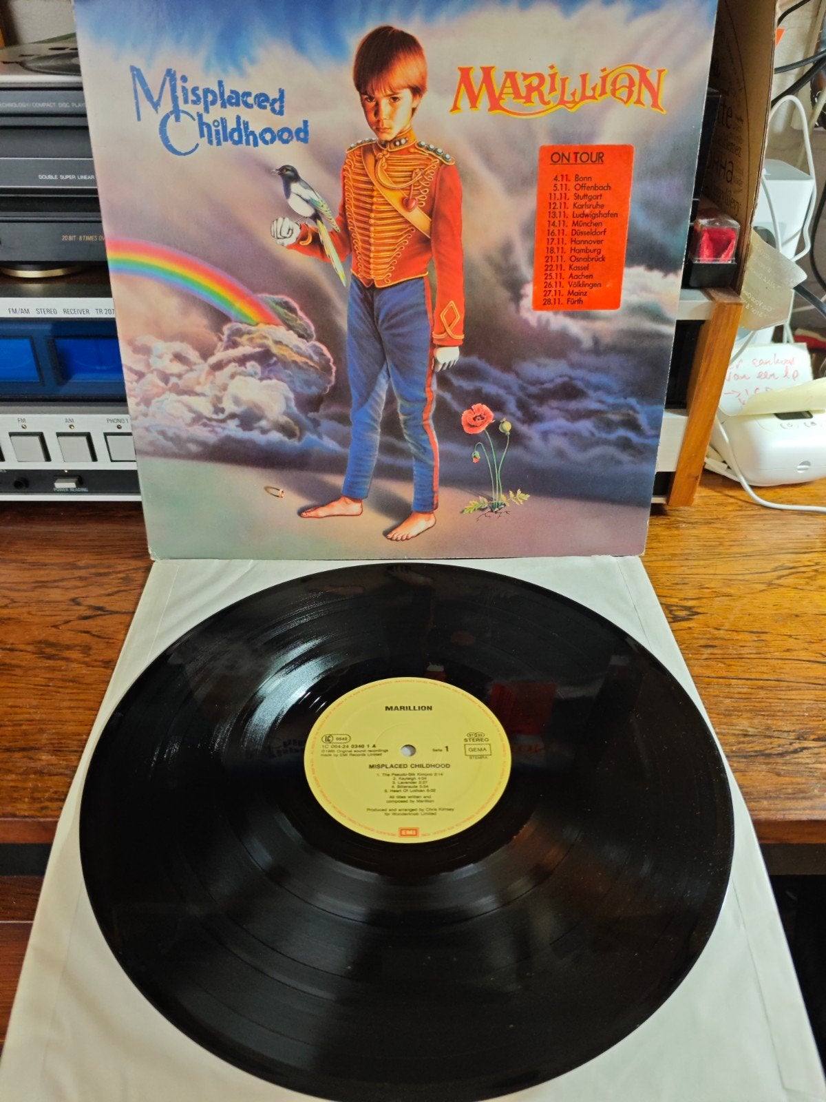Marillion - Misplaced Childhood LP (1985), LP, Gebruikt, Ophalen of Verzenden, Inclusief binnenhoes