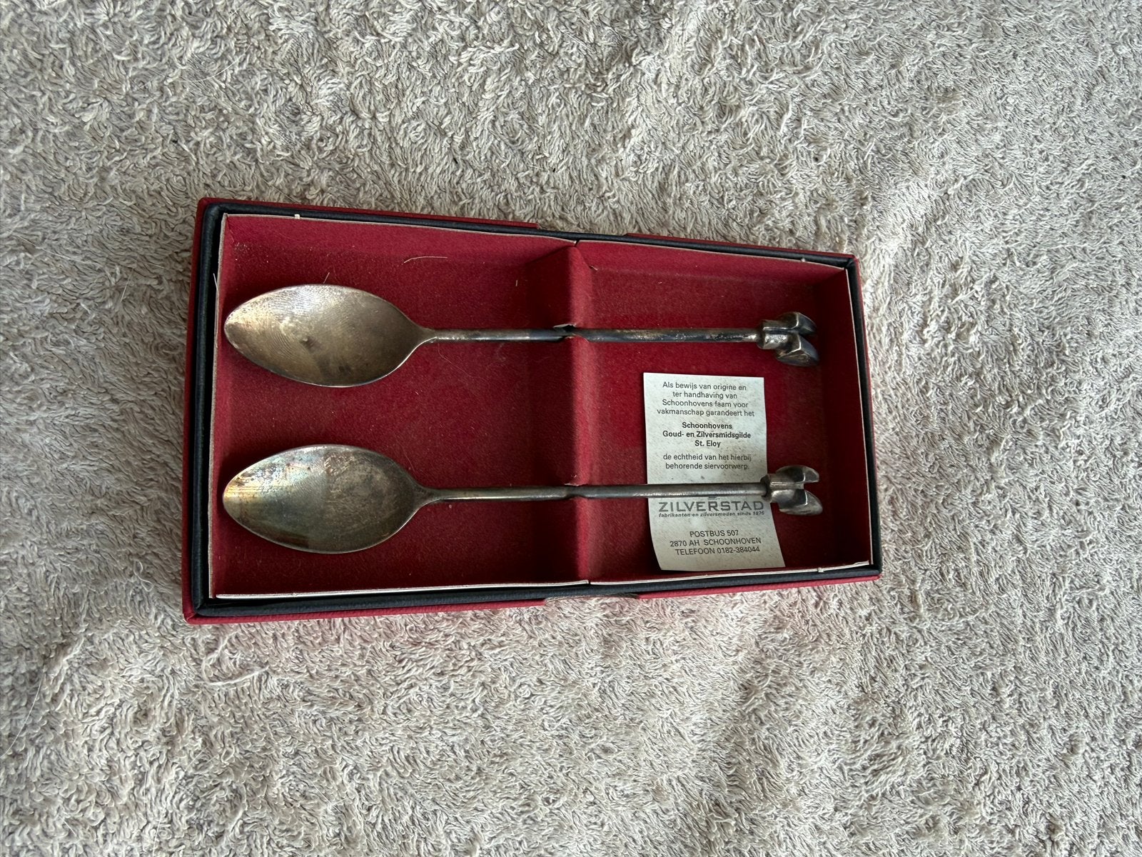 ANWB praatpaal lepels van Zilverstad in geschenkdoos;, Ophalen