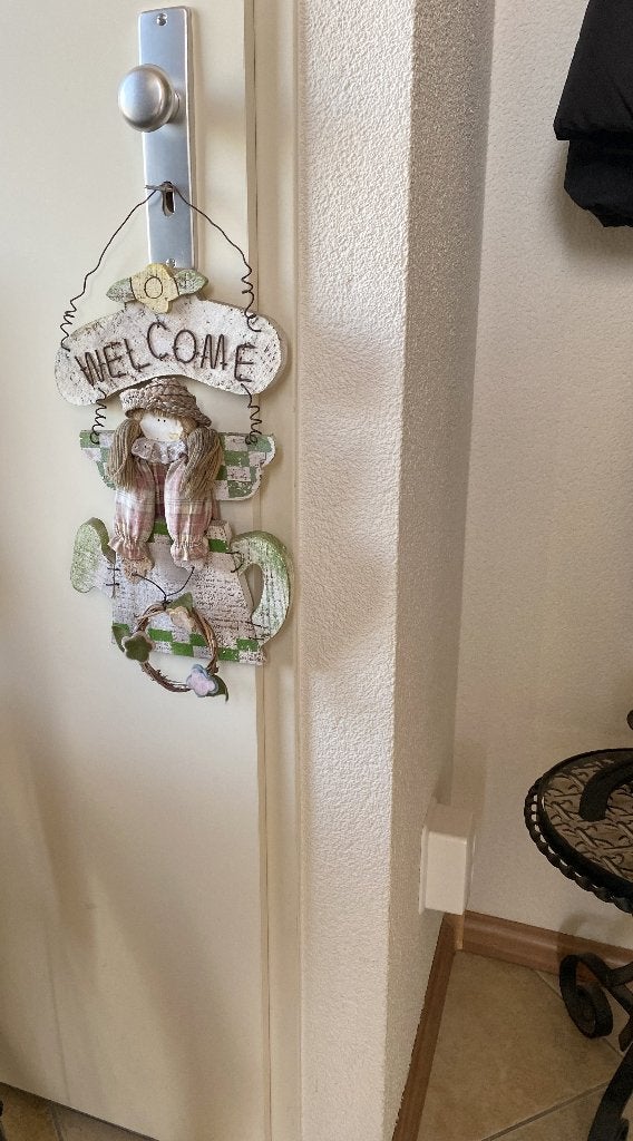 Welkom bord "WELCOME" origineel Amerikaans vintage jaren '80, Meerkleurig, Ophalen of Verzenden, Zo goed als nieuw, Natuurlijk materiaal
