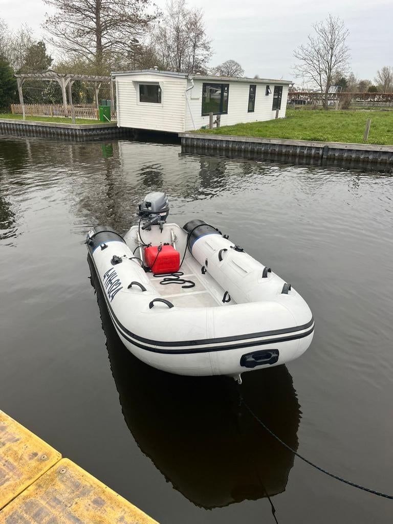 Yamaha 9.9 en yam rib 350, Watersport en Boten, Rubberboten, Overige merken, Ophalen of Verzenden, Zo goed als nieuw, Benzine