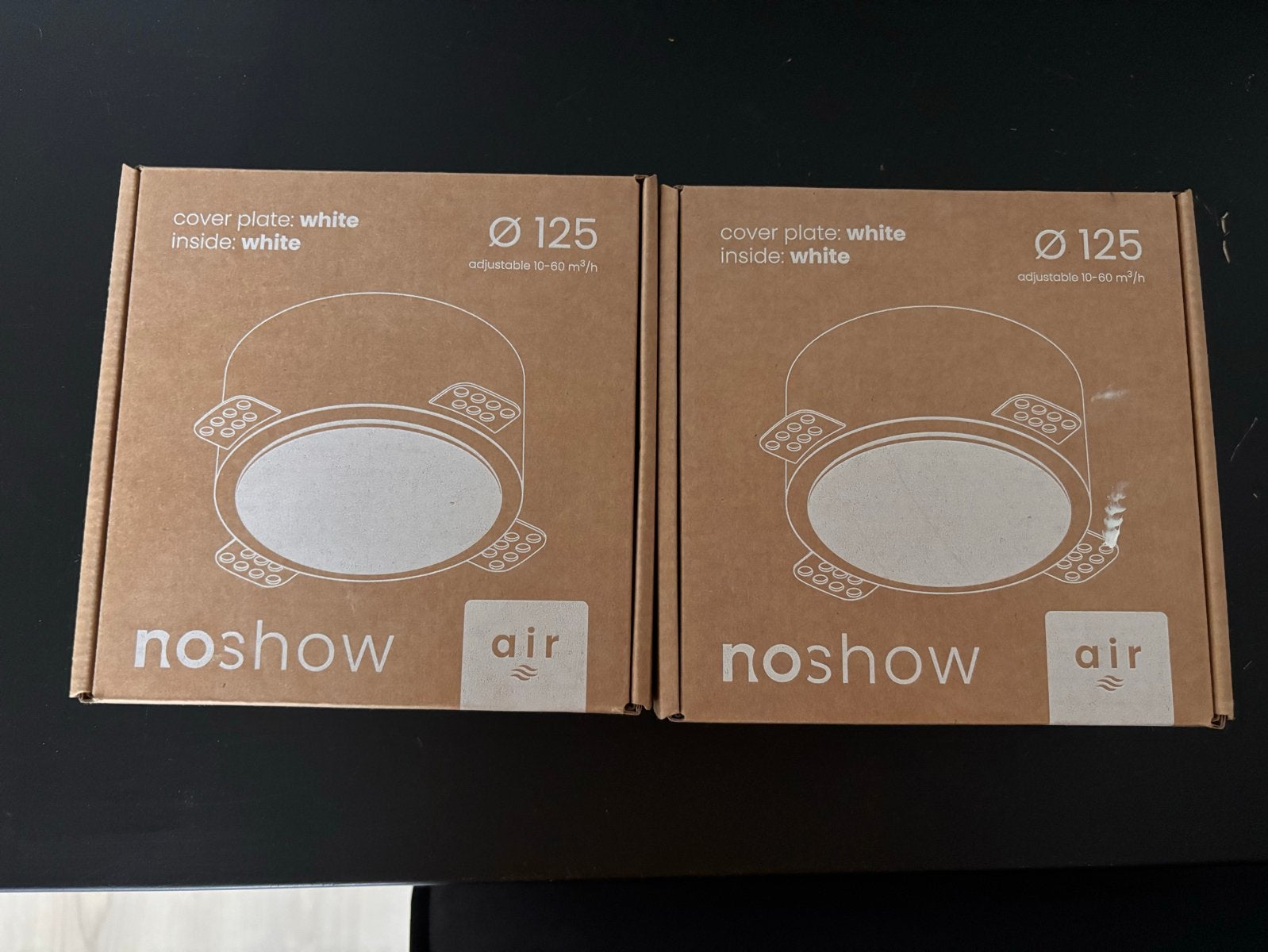 Noshow Air Ventilatie Afdekplaat Wit Ø 125 mm (2 stuks), Ophalen, Nieuw, Ventilator