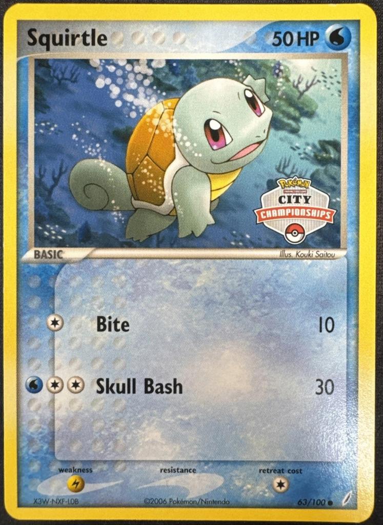 2007 City Championships Squirtle pokemon Crystal Guardians, Ophalen of Verzenden, Zo goed als nieuw, Losse kaart
