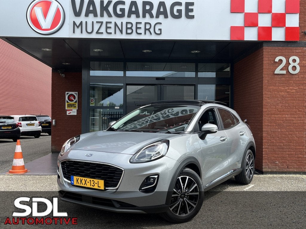 Ford Puma 1.0 EcoBoost Hybrid Titanium X // PANO SCHUIF DAK, Auto's, Ford, Voorwielaandrijving, Zwart, Origineel Nederlands, Bedrijf